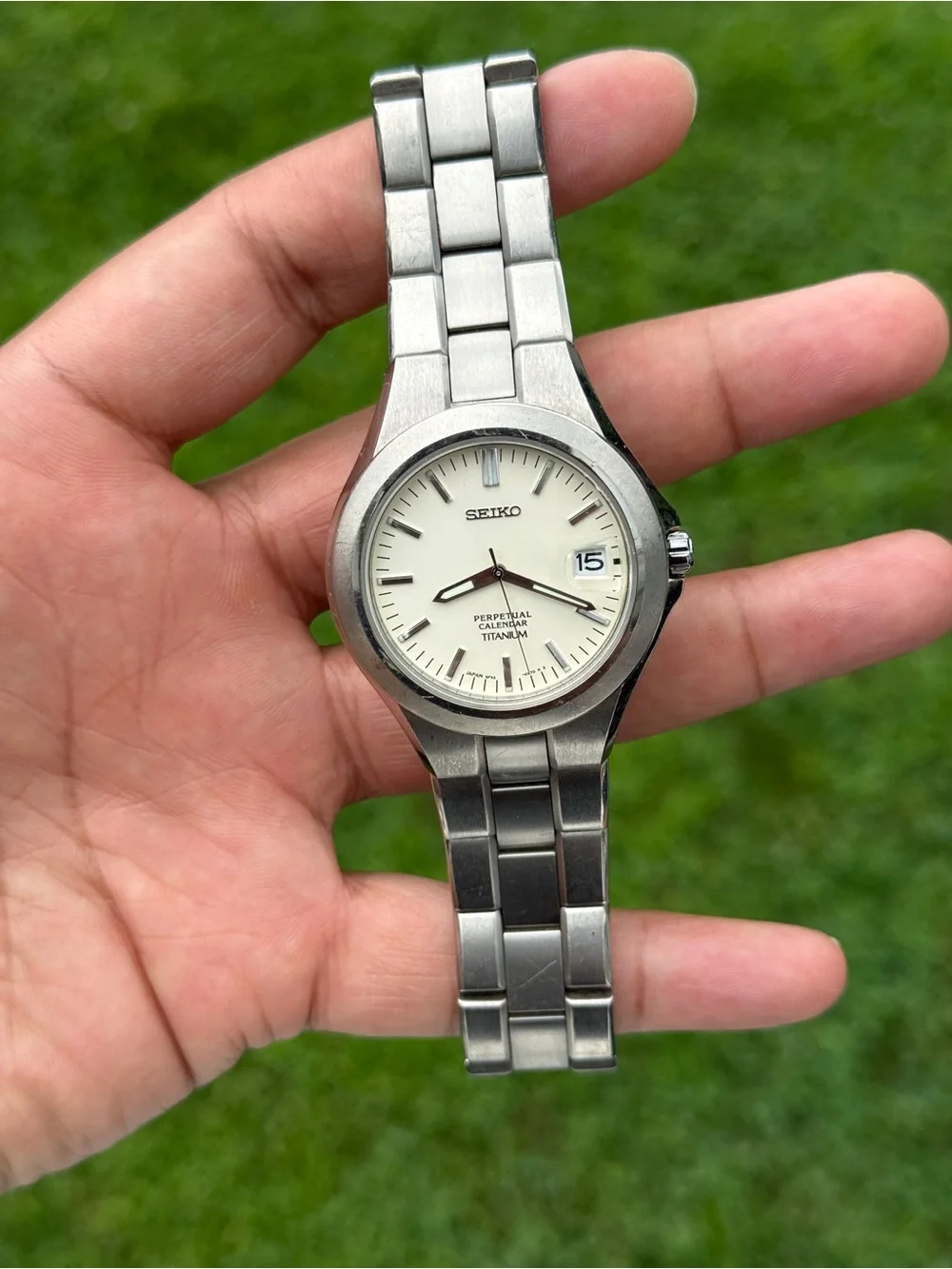 SEIKO Perpetual Calendar Titanium Date Men's 40mm watch